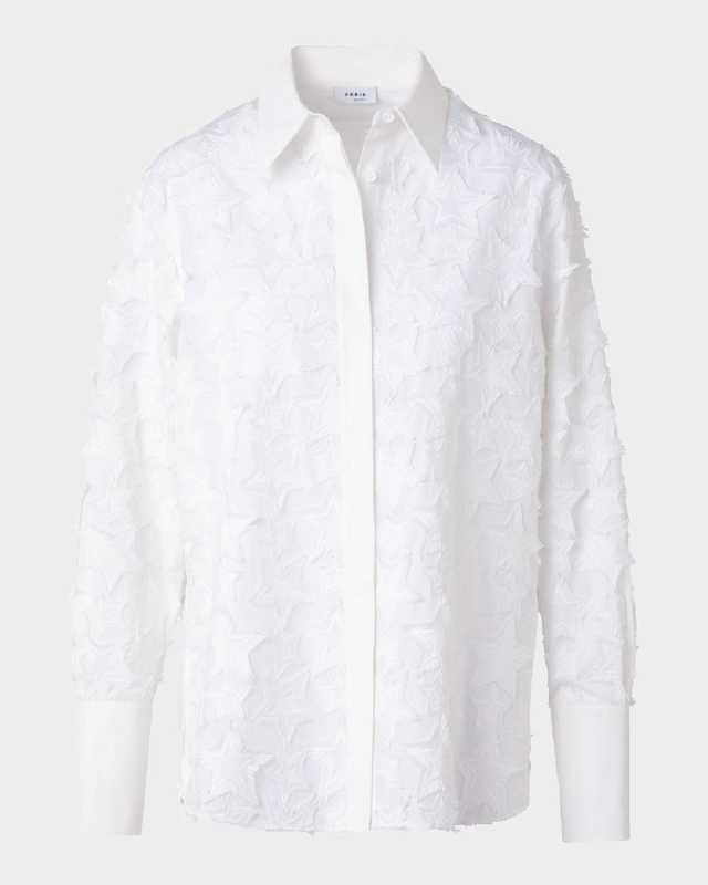 3D Star Cotton Poplin Blouse